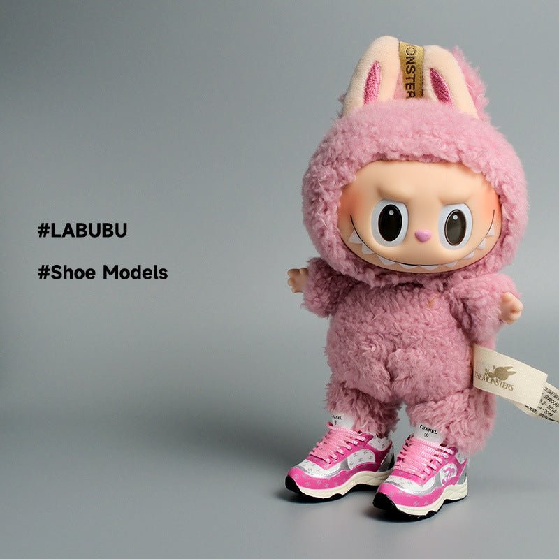 17cm Labubu doll shoes fashion brand high luxury LV GUCCI three - dimensional shoe model - URANBATO