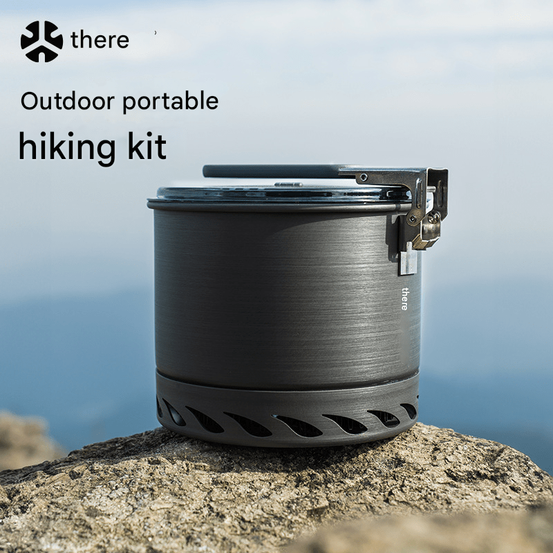 All - in - one outdoor hiking portable single - soldier pot, outdoor cooking stove with high - efficiency energy - gathering ring, camping pot and cookware set - URANBATO