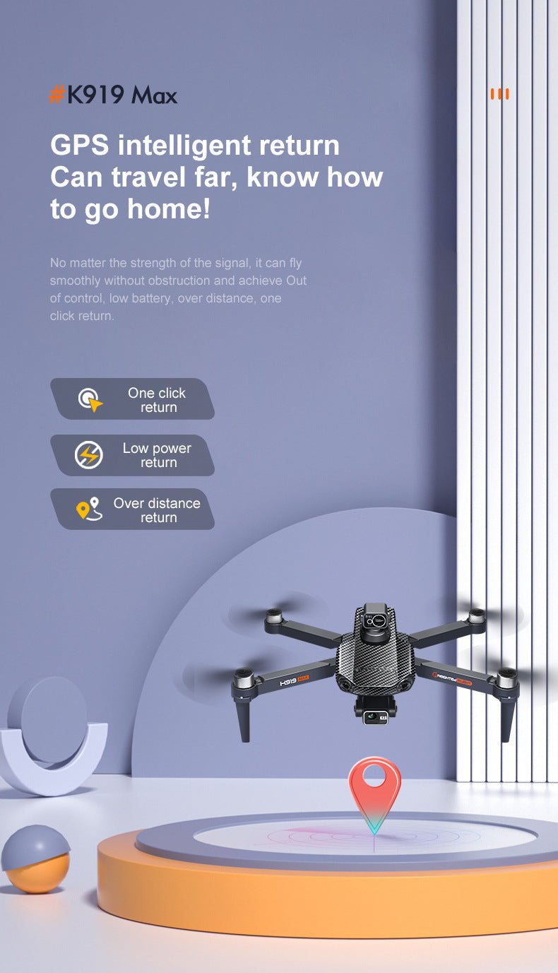 K919MAX Professional Drone,4K 3 - Axis Gimbal,360° Laser Avoidance 30min Flight,5G 3000m Transmission,Foldable Portable Design - URANBATO