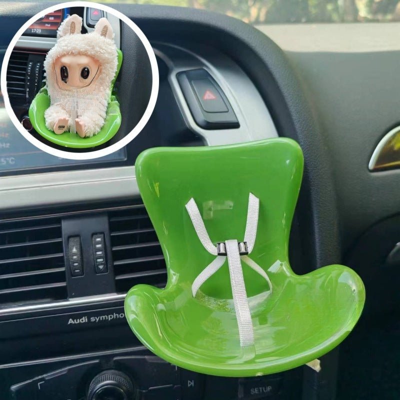 Labubu Doll Car Safety Seat - Cute Miniature Display & Travel Accessory - URANBATO