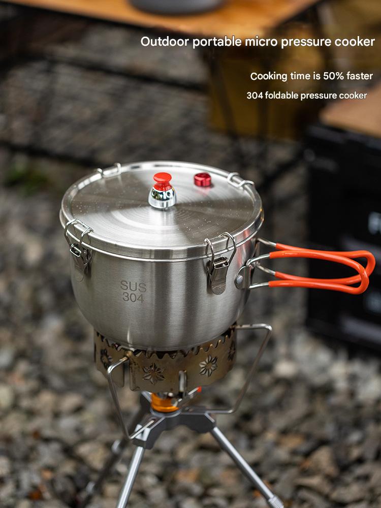 Stainless steel Safety Cooker,2500ml Express Cooking,1300g Alpine Tank,Military - Grade Safety,115℃ Boiling Point - URANBATO