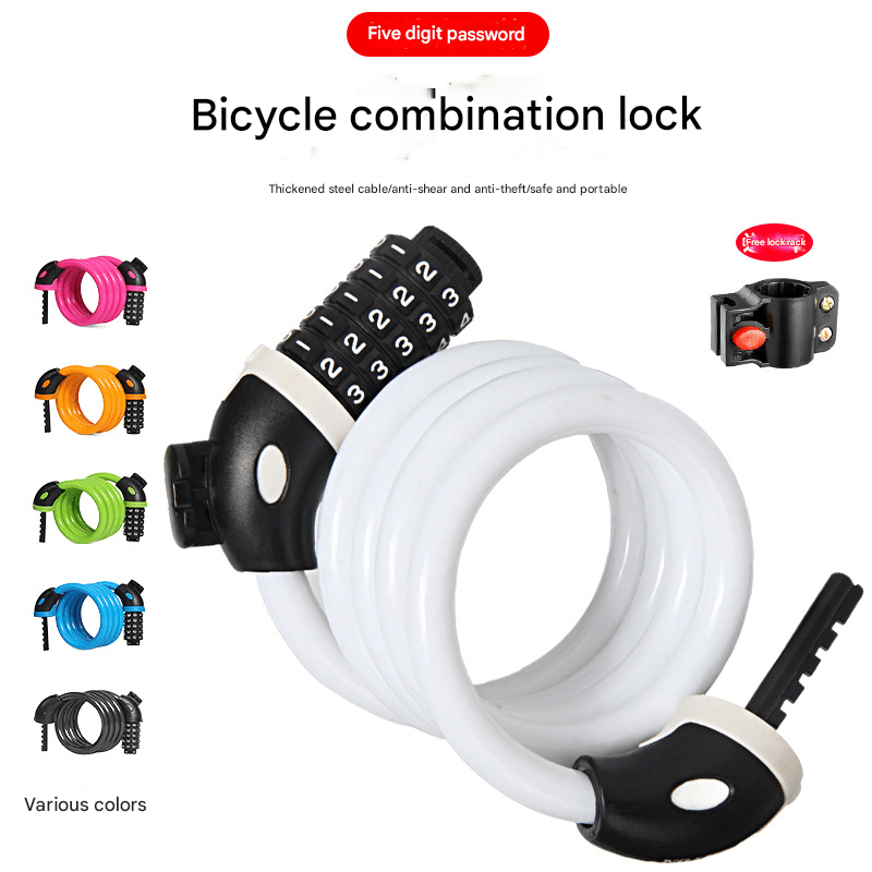 Zinc Alloy Cable Lock,120cm/150cm Lengths,6mm Cut - Proof Coil 100,000 Code Combinations,313g Lightweight - URANBATO