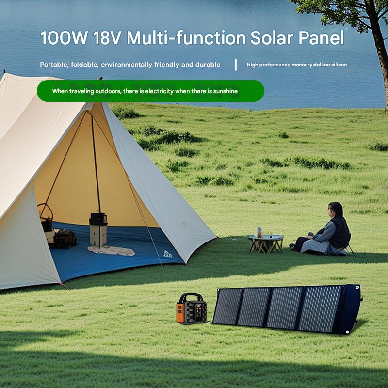 100W Solar Charger,4 - Port Fast Charge,5.5cm Ultra - Slim 18V Stable Output,900D Waterproof Fabric｜10 - in - 1 Adapters - URANBATO