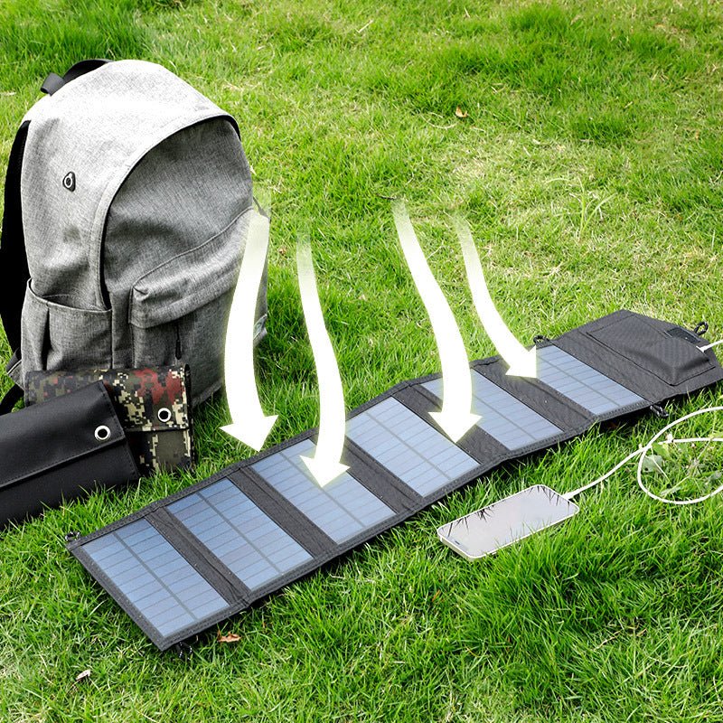 15W Solar Panel,385g Ultra - Light,Folds to Phone Size Hiking/Biking Power Hub,10 - in - 1 Charging Cable｜Oxford Cloth Armor - URANBATO