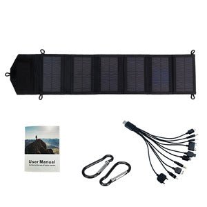 15W Solar Panel,385g Ultra - Light,Folds to Phone Size Hiking/Biking Power Hub,10 - in - 1 Charging Cable｜Oxford Cloth Armor - URANBATO