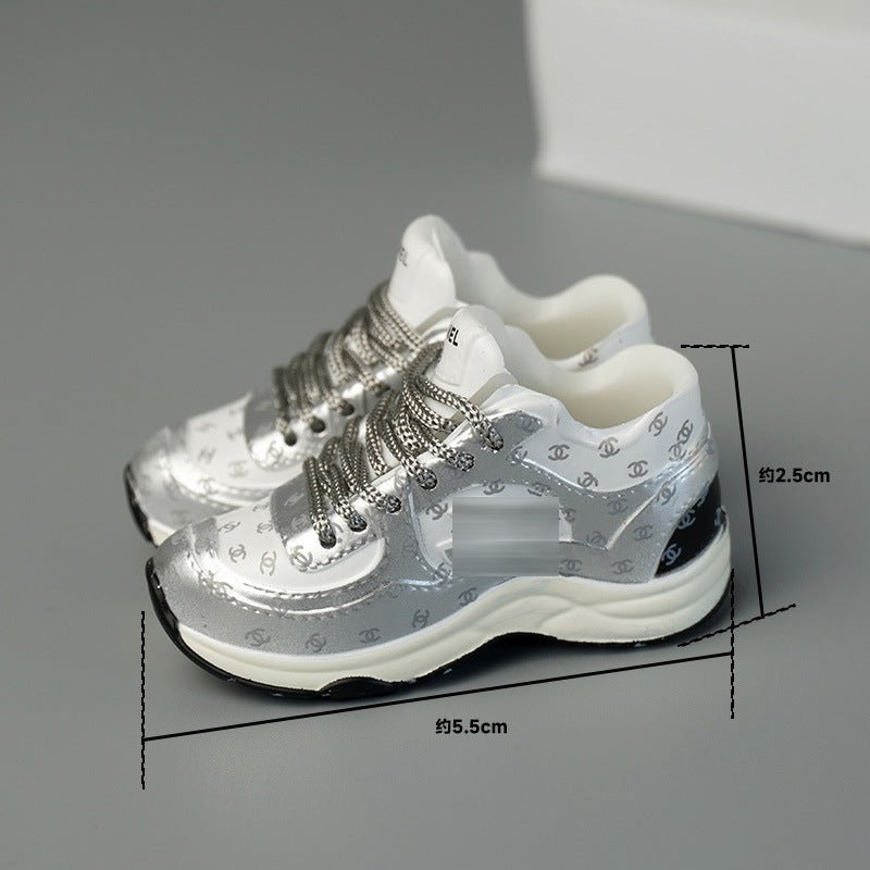 17cm Labubu doll shoes fashion brand high luxury LV GUCCI three - dimensional shoe model - URANBATO