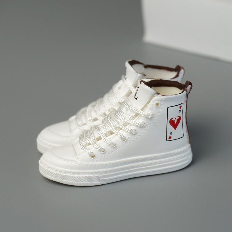 17cm Labubu doll shoes fashion brand high luxury LV GUCCI three - dimensional shoe model - URANBATO