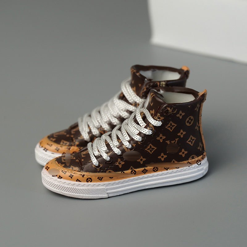 17cm Labubu doll shoes fashion brand high luxury LV GUCCI three - dimensional shoe model - URANBATO