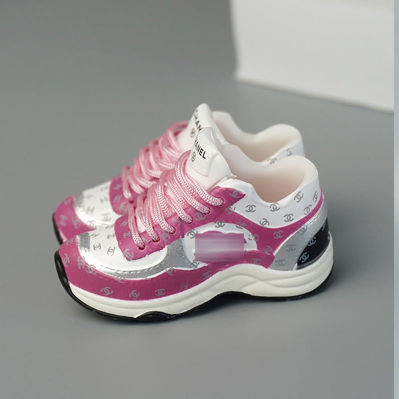 17cm Labubu doll shoes fashion brand high luxury LV GUCCI three - dimensional shoe model - URANBATO