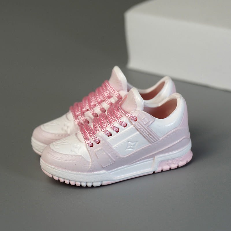 17cm Labubu doll shoes fashion brand high luxury LV GUCCI three - dimensional shoe model - URANBATO
