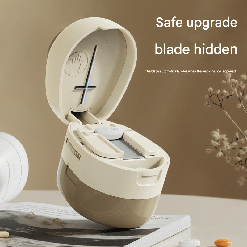 3 - in - 1 Pill Manager,Cut+Divide+Store,500g Portable 56.5×37.5×44.5cm Compact,4 Colors,Moisture - Proof Design - URANBATO