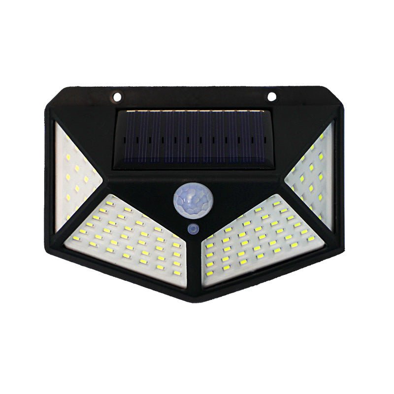 360° Smart Sensing,Solar Motion Light,100 - LED Quad - Side 3 Light Modes,6 - 12H Runtime,Life - Proof Courtyard Guard - URANBATO