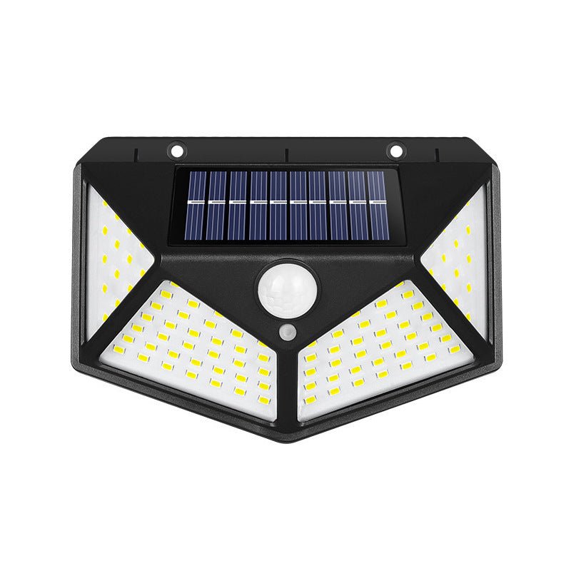 360° Smart Sensing,Solar Motion Light,100 - LED Quad - Side 3 Light Modes,6 - 12H Runtime,Life - Proof Courtyard Guard - URANBATO