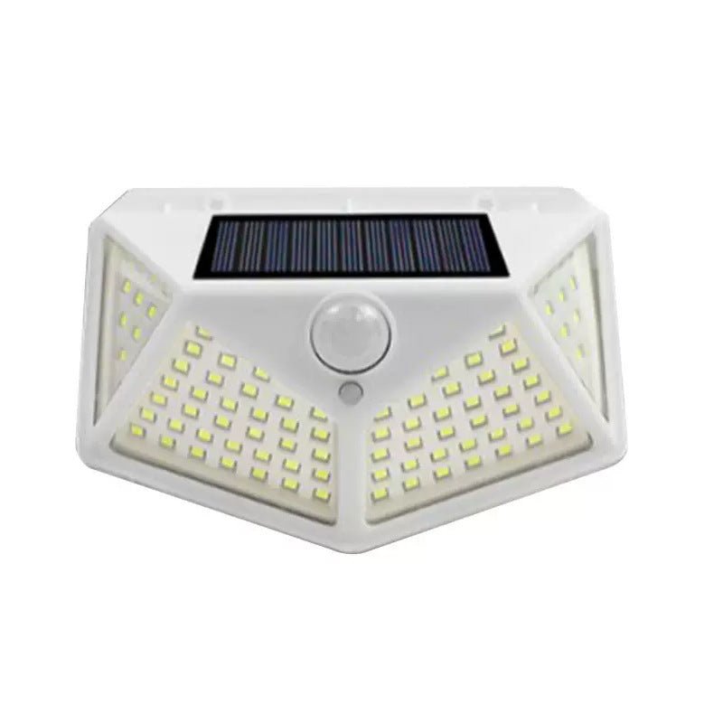 360° Smart Sensing,Solar Motion Light,100 - LED Quad - Side 3 Light Modes,6 - 12H Runtime,Life - Proof Courtyard Guard - URANBATO