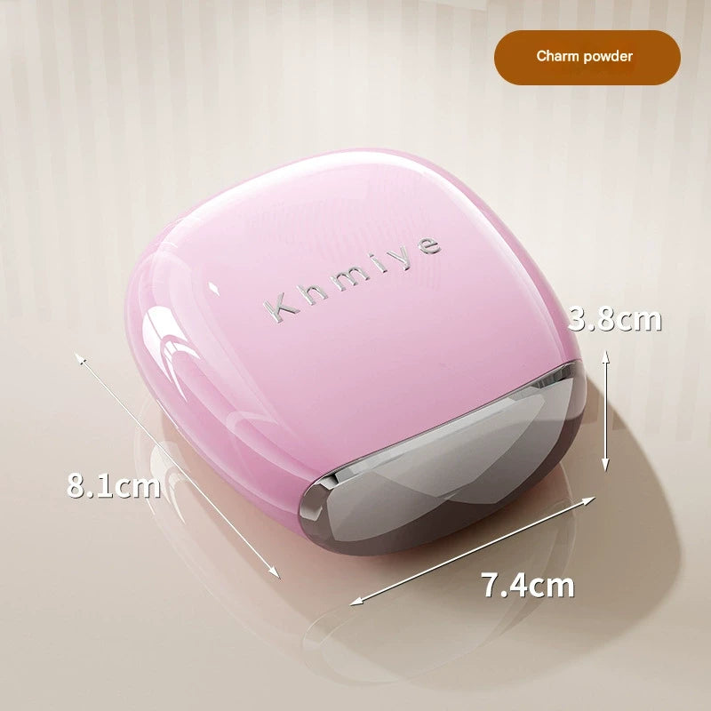 Khmiye Electroplated Pill Case,Jewel-like Finish,72g Pocket Organizer​​ ​​Magnetic Slide Cover,Multi-Compartment,8.1×7.4×3.8cm Compact​