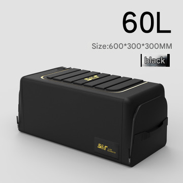 70L Trunk Organizer,Oxford Fabric Folding Box, 6 - Zone Smart Storage,50kg Load Capacity,Fold - Flat Design - URANBATO