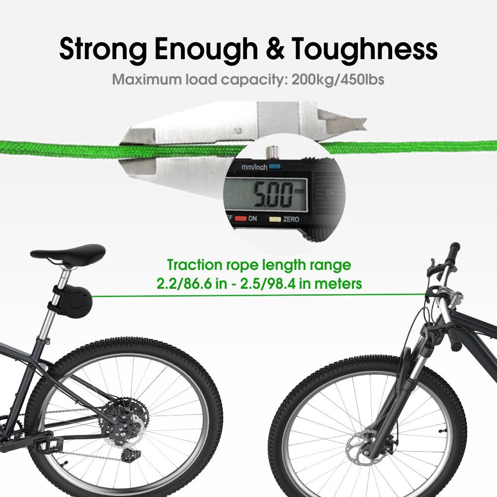 Bicycle trailer rope, bicycle towing device, parent - child bicycle trailer rope - URANBATO