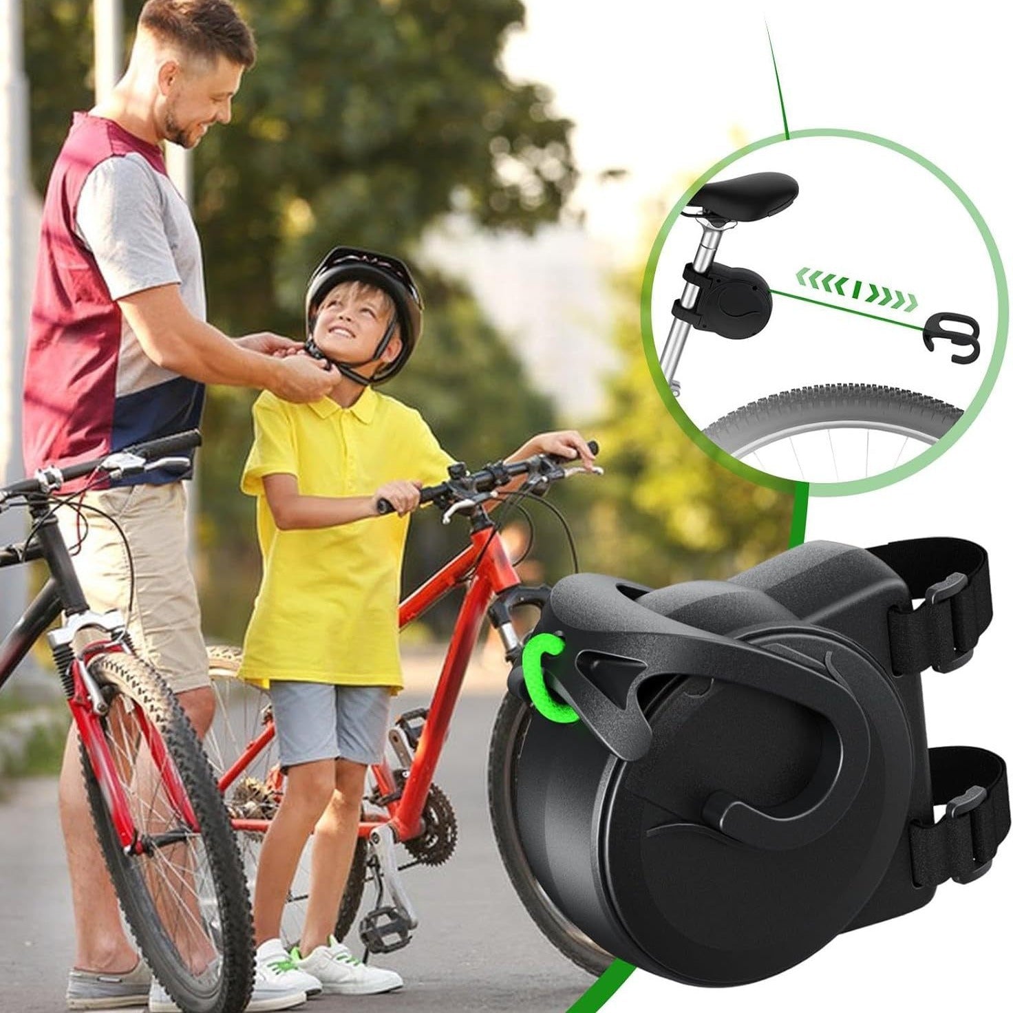 Bicycle trailer rope, bicycle towing device, parent - child bicycle trailer rope - URANBATO