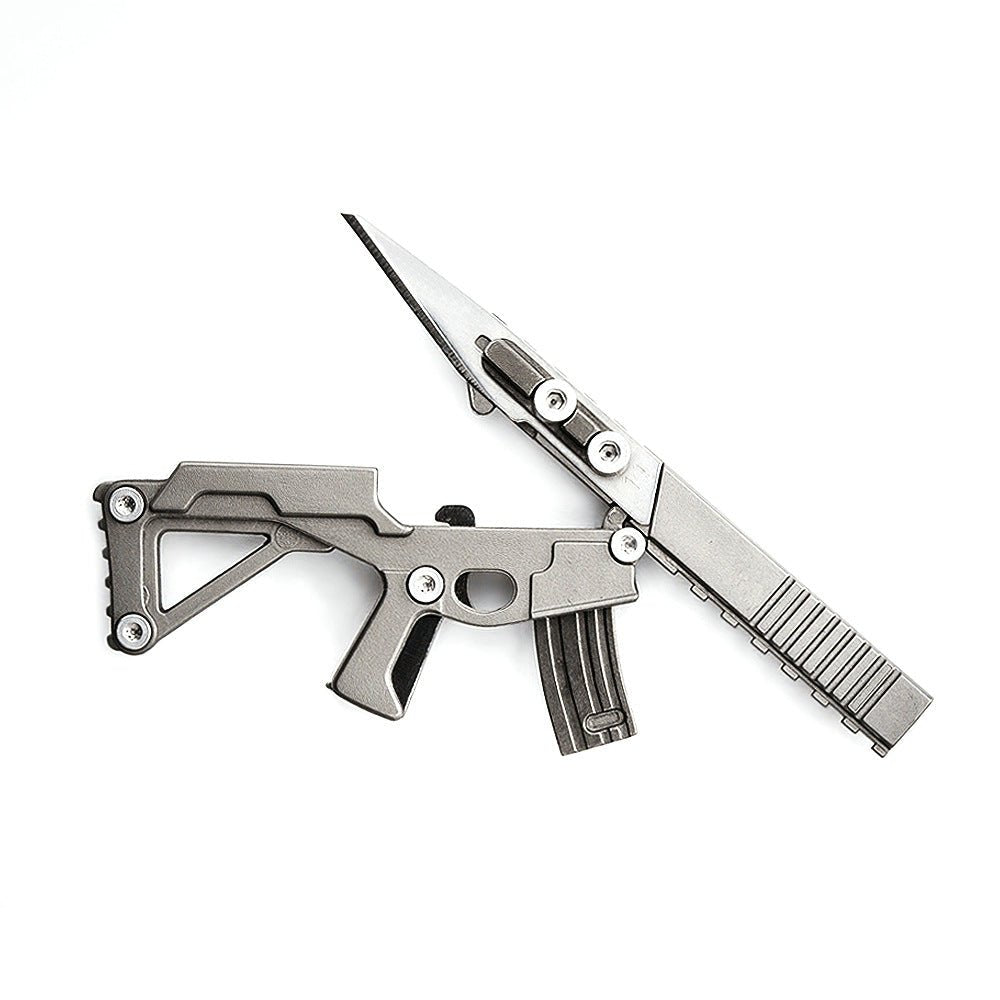 British 3COIL PUNA EDC multi - purpose outdoor multi - tool portable knife, gun - shaped portable tool set, portable keychain, hexagonal tool, screwdriver - URANBATO