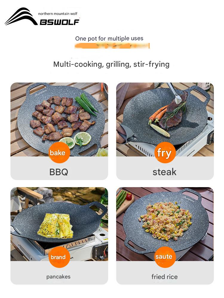 BSWolf Granite Grill｜Scratch - Proof Heat Core｜Portable and ultra - light, only 0.43kg - URANBATO