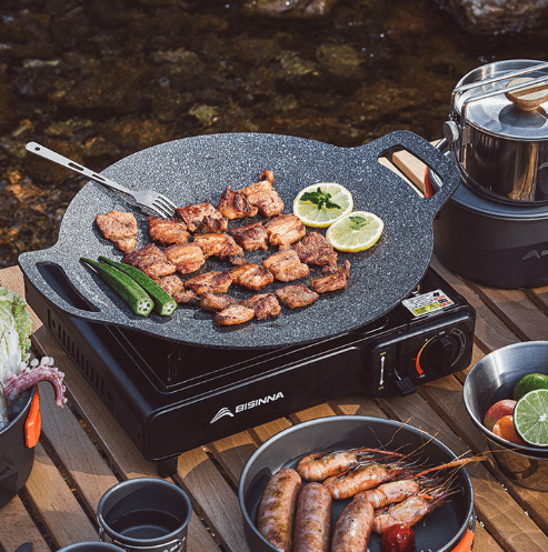 BSWolf Granite Grill｜Scratch - Proof Heat Core｜Portable and ultra - light, only 0.43kg - URANBATO