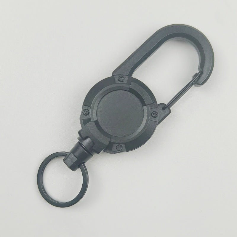 [Camping equipment]Multi - Function Retractable Carabiner Clip for Camping,Made of high - strength ABS plastic + 1mm thickened coated steel cable - URANBATO