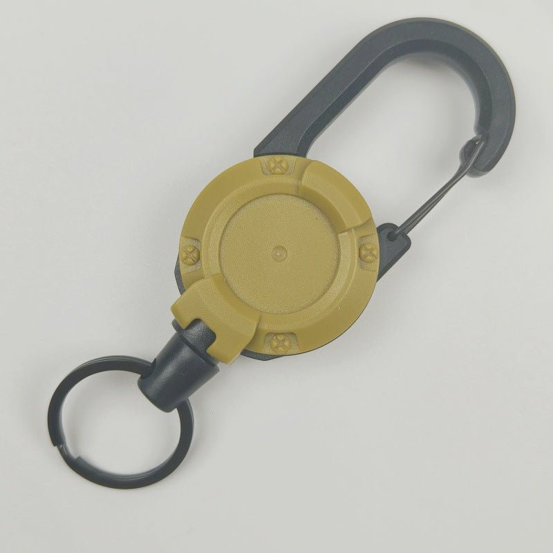 [Camping equipment]Multi - Function Retractable Carabiner Clip for Camping,Made of high - strength ABS plastic + 1mm thickened coated steel cable - URANBATO