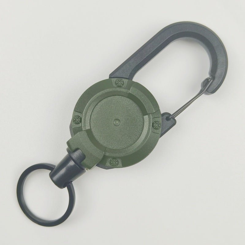 [Camping equipment]Multi - Function Retractable Carabiner Clip for Camping,Made of high - strength ABS plastic + 1mm thickened coated steel cable - URANBATO