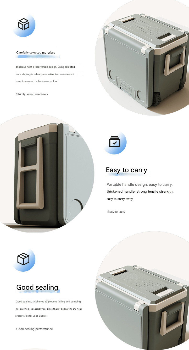 CENERGY 3 - in - 1 Camp Box｜Cooler+Table+Chair｜PE/PU/PP Armor 48hr Cooling/3hr Warming｜All - in - One Outdoor Kitchen｜7.05kg Portable - URANBATO