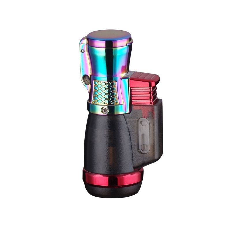 Cigar Turbo Lighter,100g Titanium Body,Dual - Blue Jet Flame Windproof - 20℃ Ignition,3 Elite Colors - URANBATO