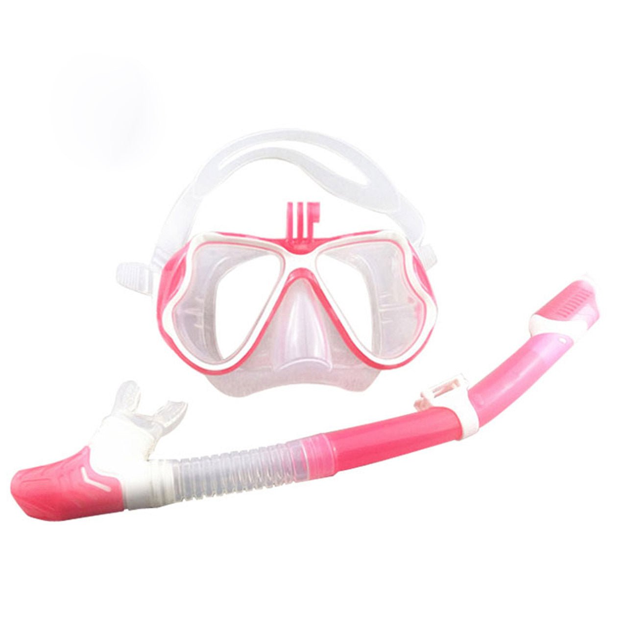 Diving goggles with camera holder, full dry snorkel, camera mountable snorkeling goggles set - URANBATO