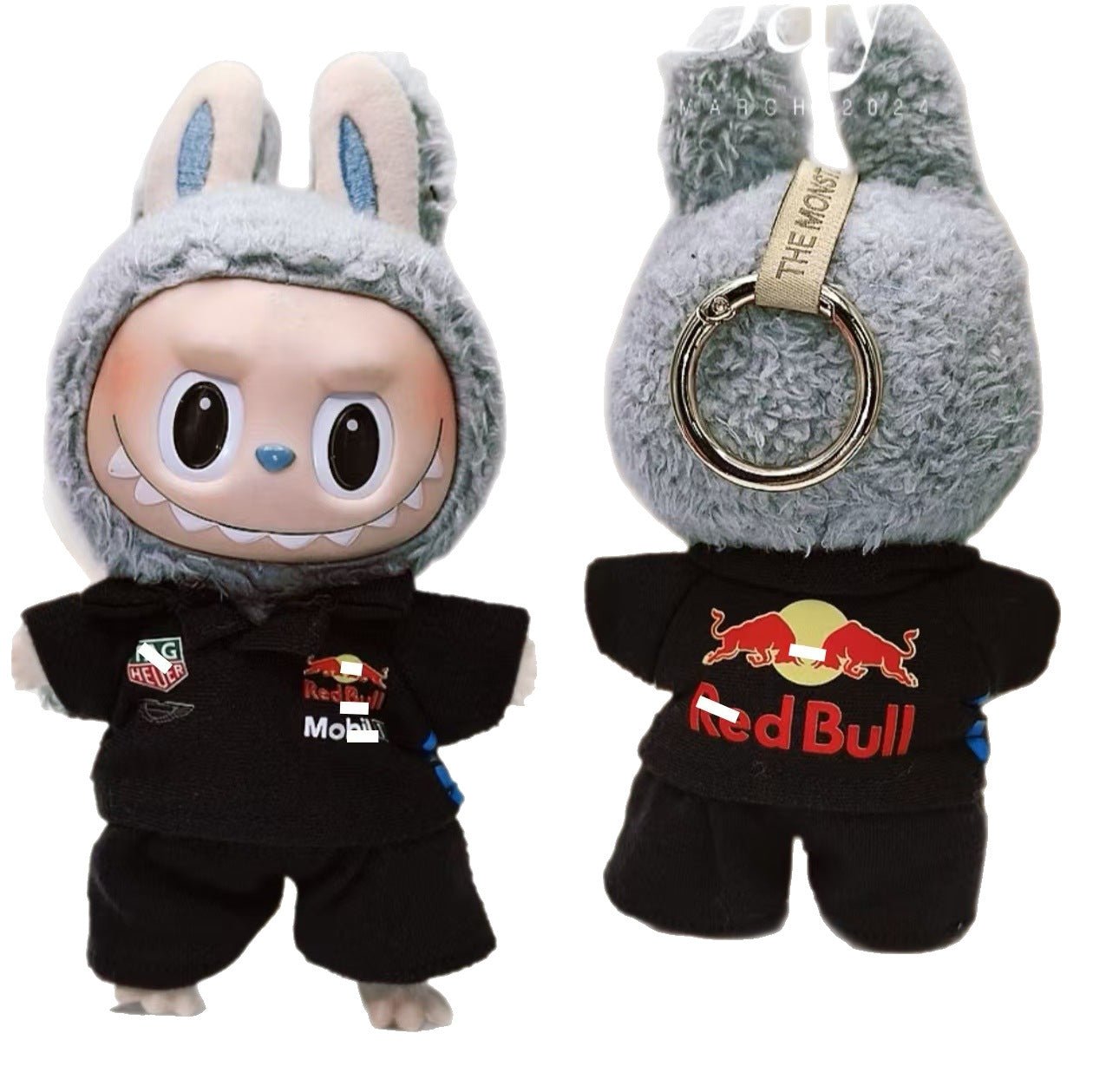 [F1 Team Uniform] Labubu Doll Outfit Red Prancing Horse and Red Bull Three - piece Set - URANBATO