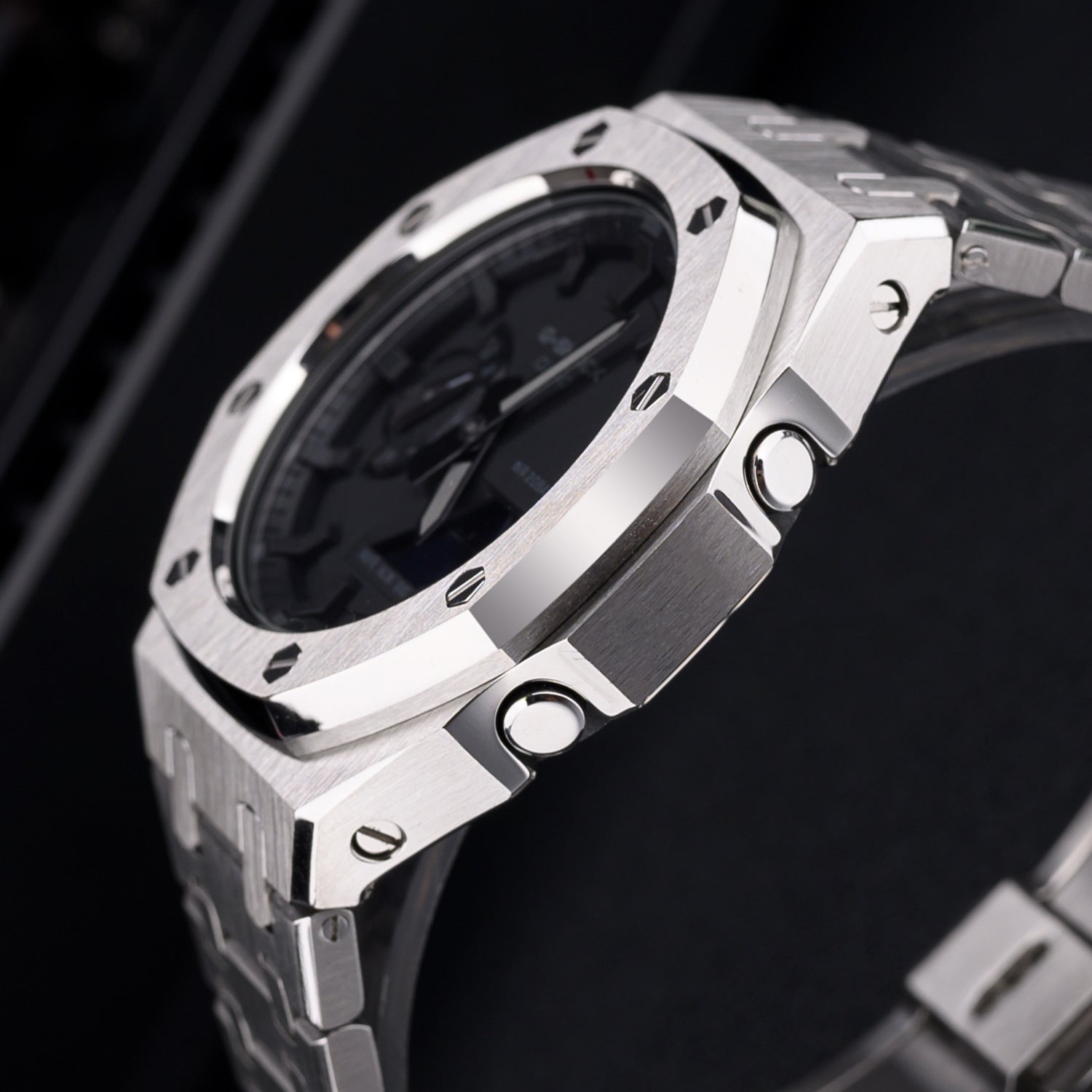 Farm Oak for Casio GA2100 watch cases, Casio modified cases, 316L stainless steel case and strap replacement kits - URANBATO