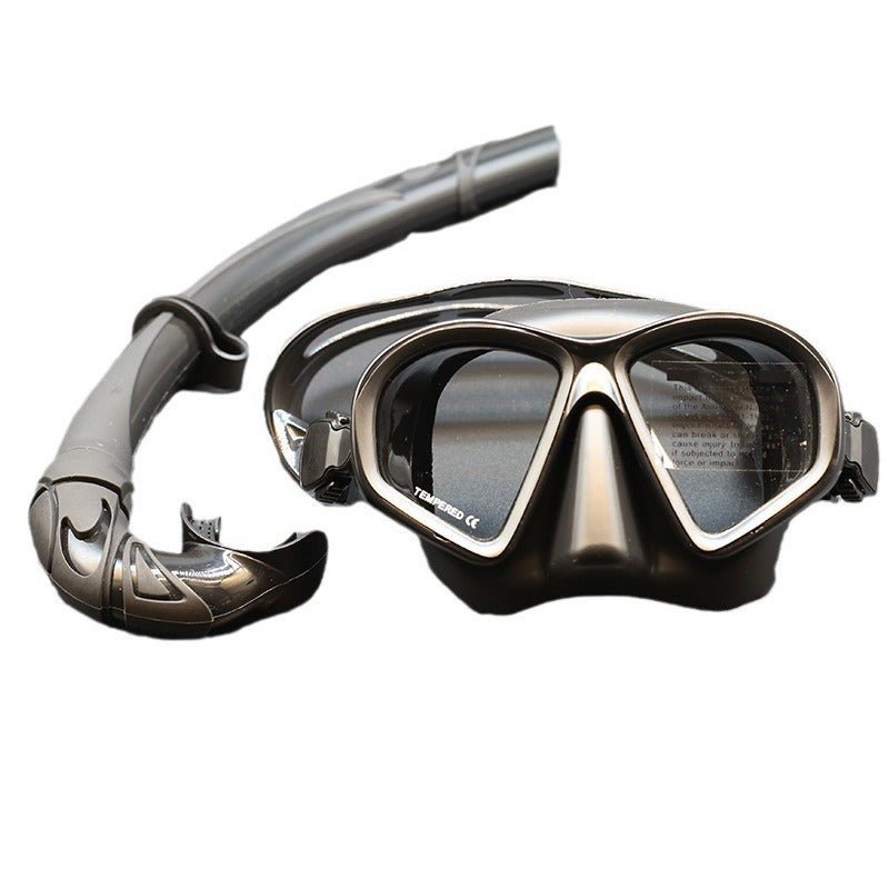 Free diving goggles with GoPro camera holder, diving mask, myopic free diving goggles, liquid silicone tempered glass snorkeling mask with holder - URANBATO