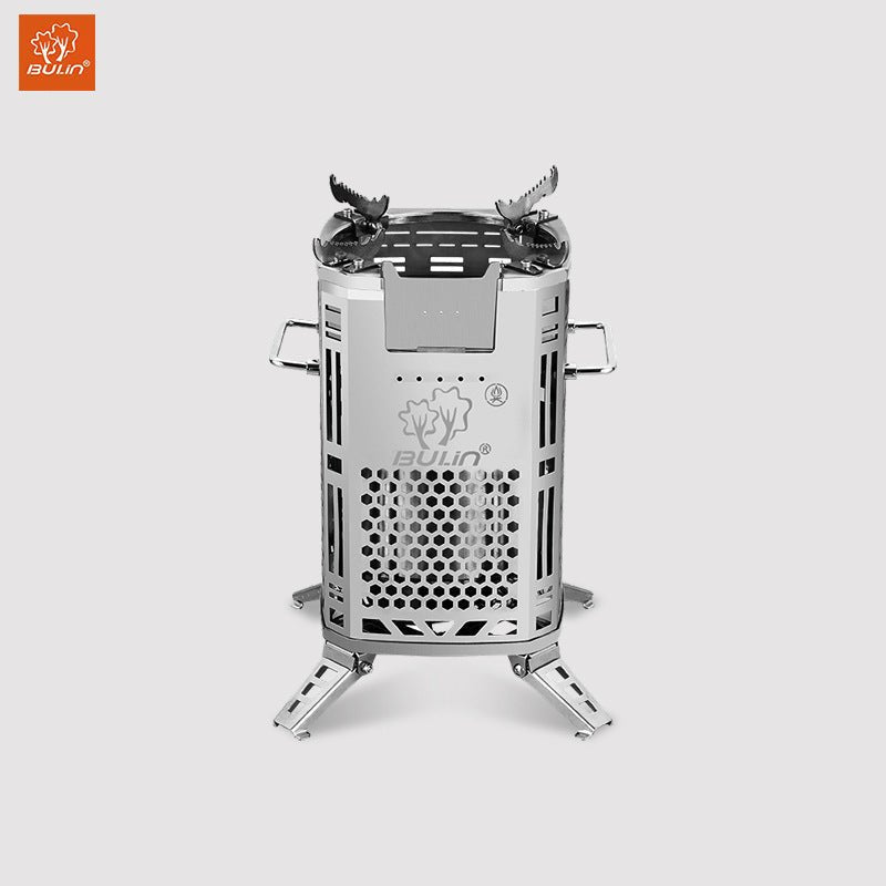 [Free Shipping] Outdoor smokeless wood stove with built - in blower, stainless steel portable wood stove, multi - functional outdoor stove wood stove, multi - fuel and high temperature resistant - URANBATO