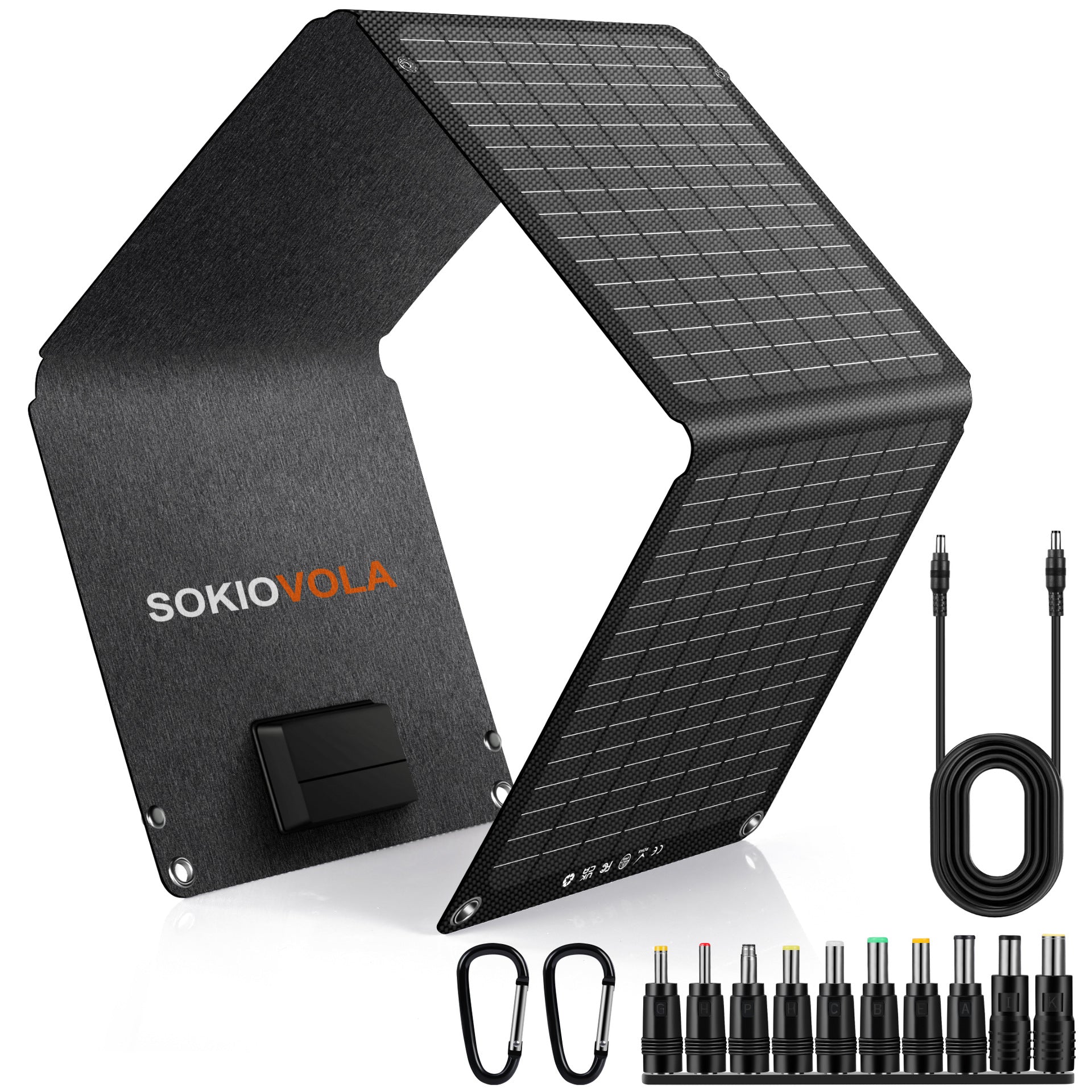 [Free shipping]Portable 30W solar cell foldable charging board, outdoor emergency mobile phone charging foldable bag, compatible with most solar generators, foldable and lightweight - URANBATO