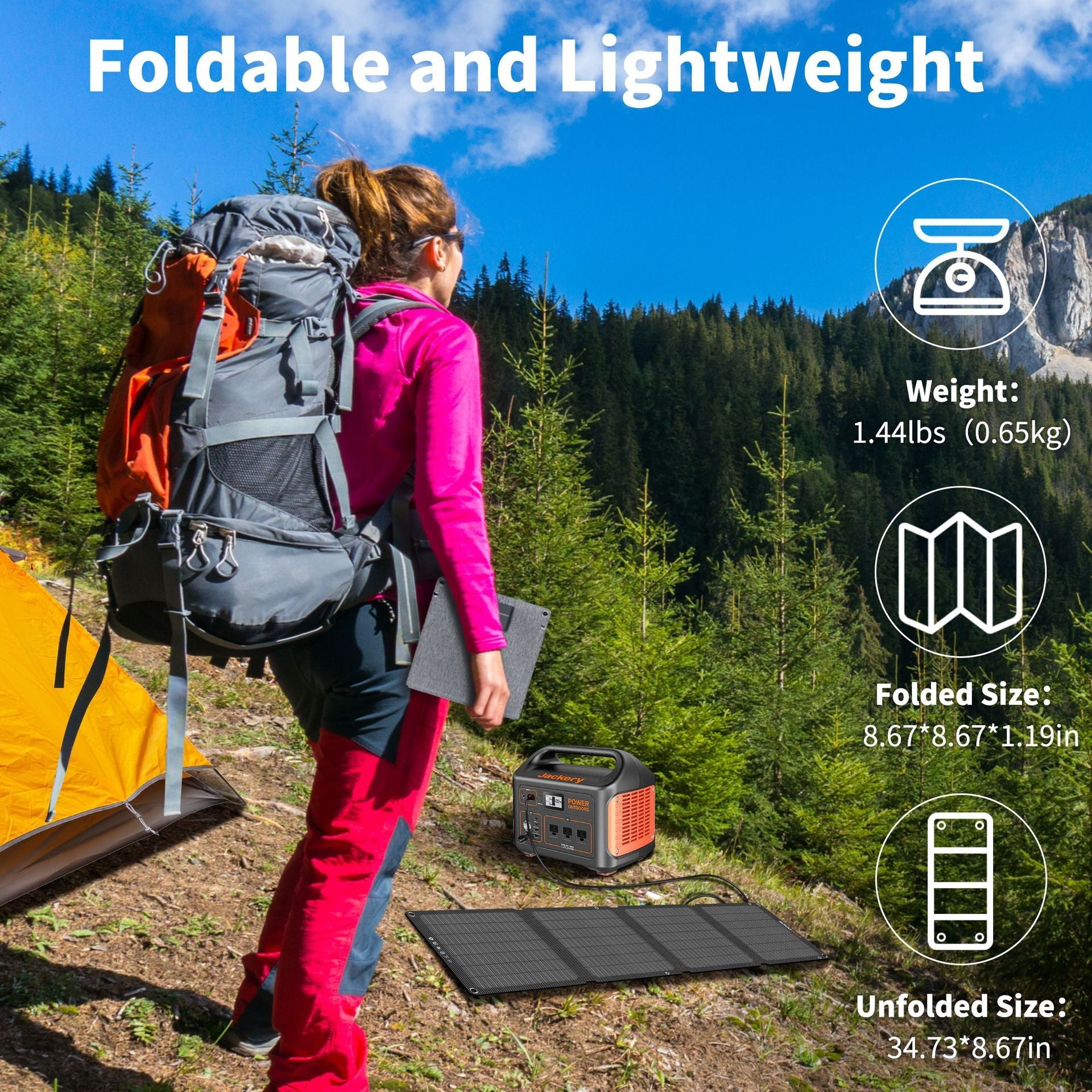 [Free shipping]Portable 30W solar cell foldable charging board, outdoor emergency mobile phone charging foldable bag, compatible with most solar generators, foldable and lightweight - URANBATO