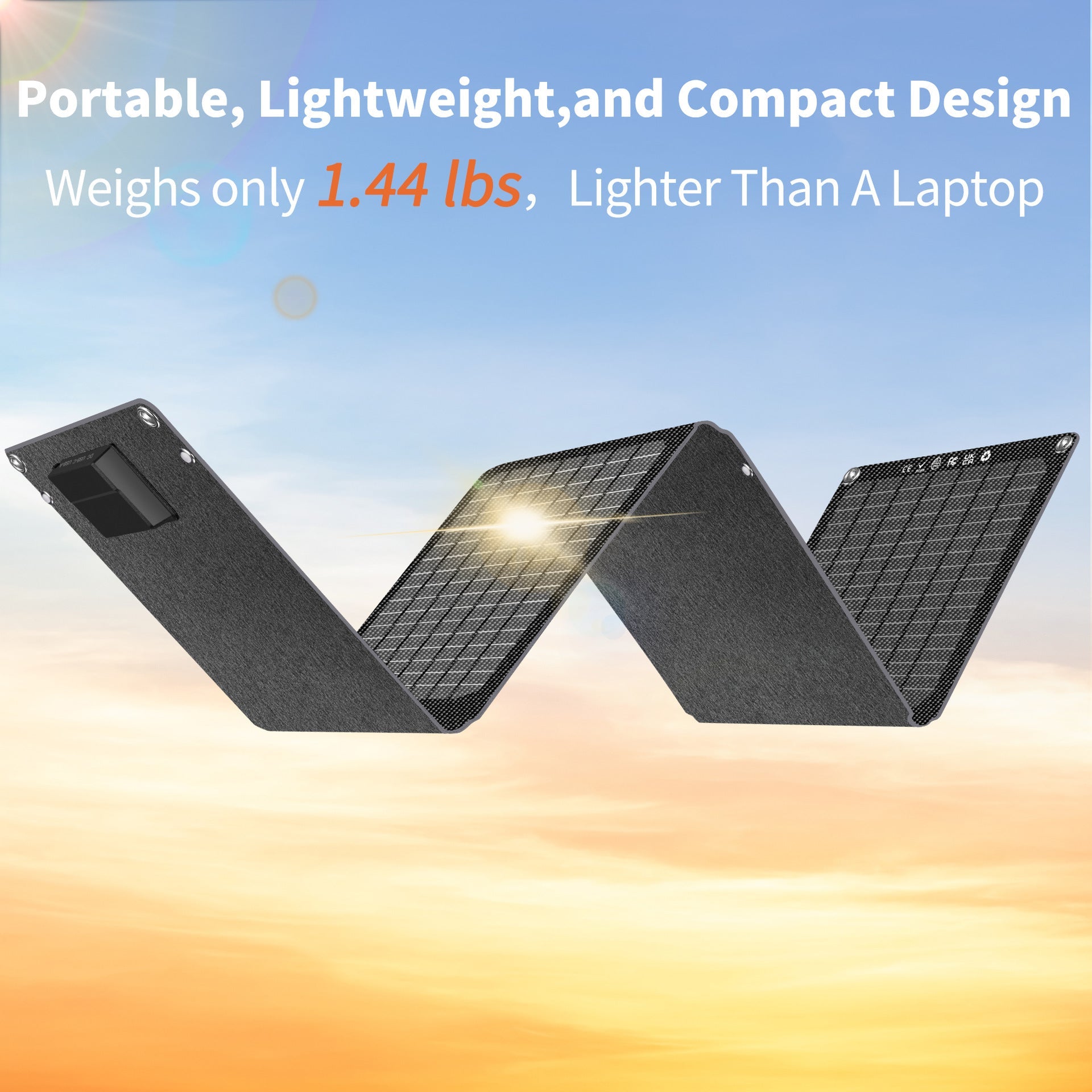 [Free shipping]Portable 30W solar cell foldable charging board, outdoor emergency mobile phone charging foldable bag, compatible with most solar generators, foldable and lightweight - URANBATO
