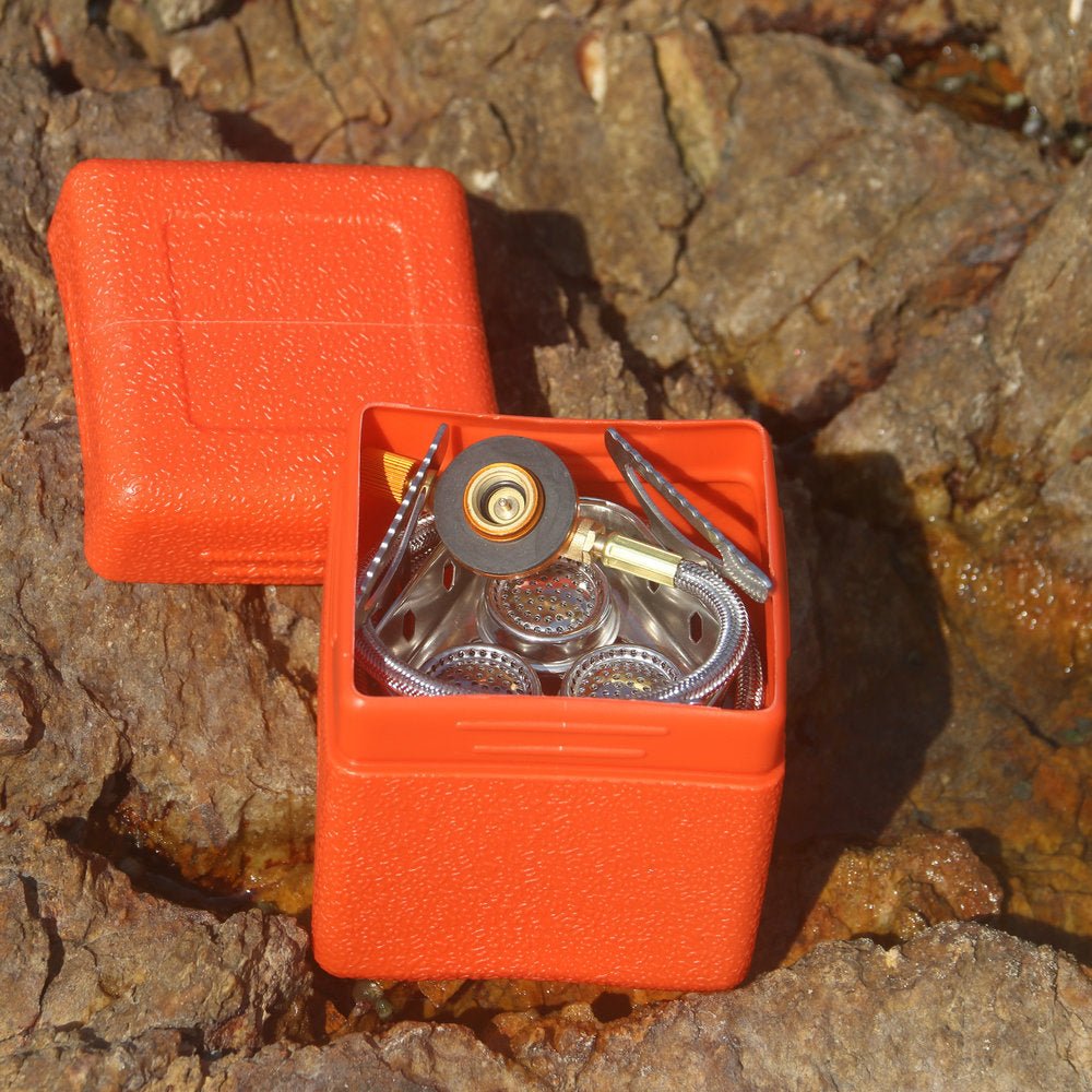 High - power three - burner stove, outdoor portable cassette stove, outdoor windproof stove, cooking and boiling water stove equipment, camping and picnic gas stove, compatible with flat gas tank and long gas tank cassette stove - URANBATO