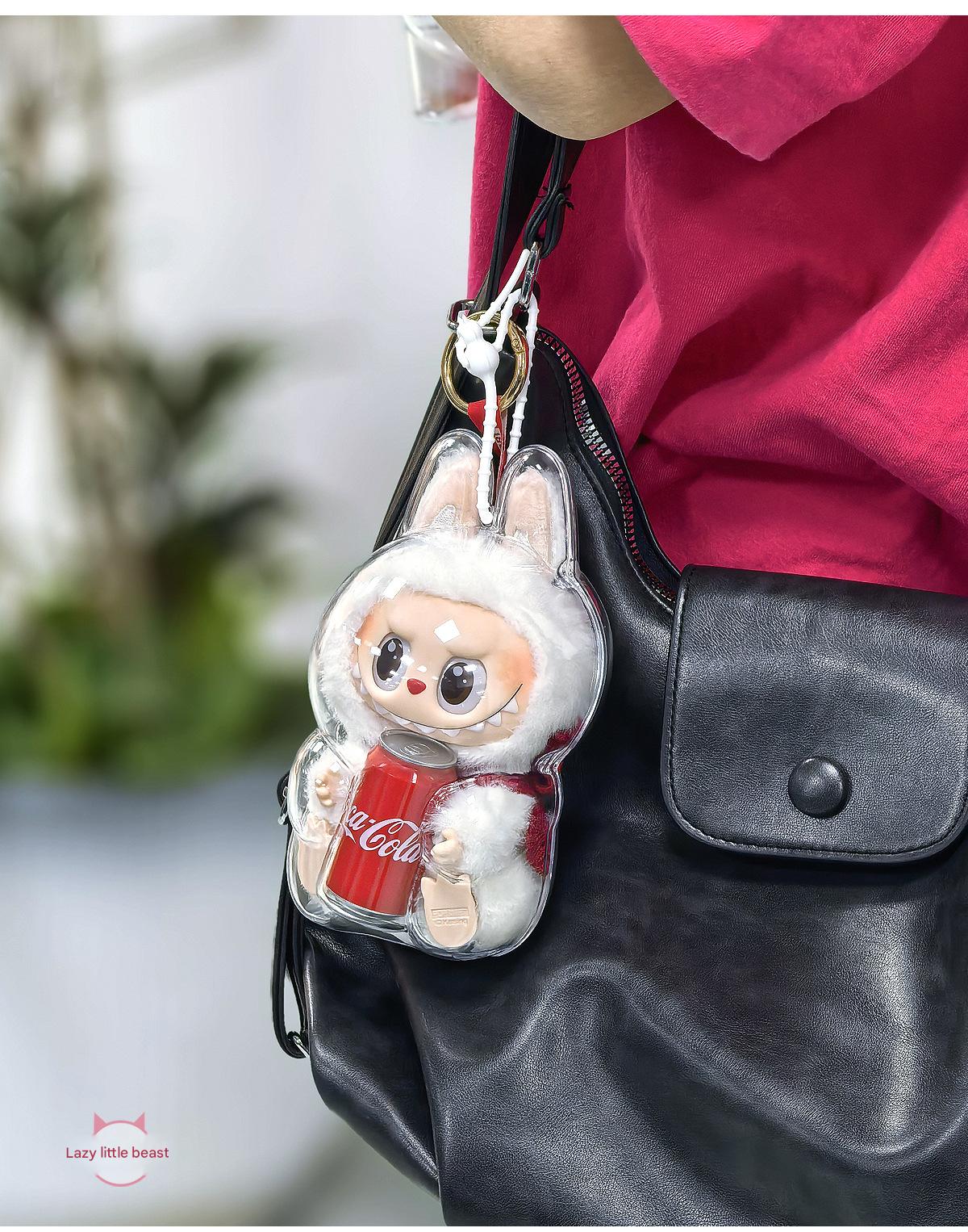 [High quality] Labubu Doll Cola Happy Factor Transparent Protective Case - URANBATO