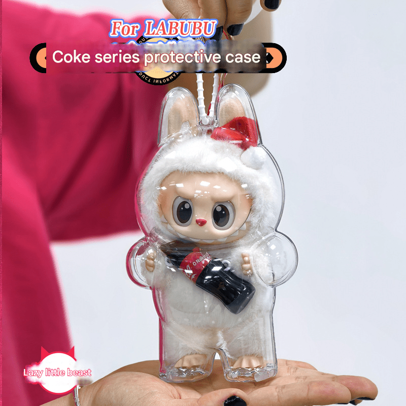 [High quality] Labubu Doll Cola Happy Factor Transparent Protective Case - URANBATO