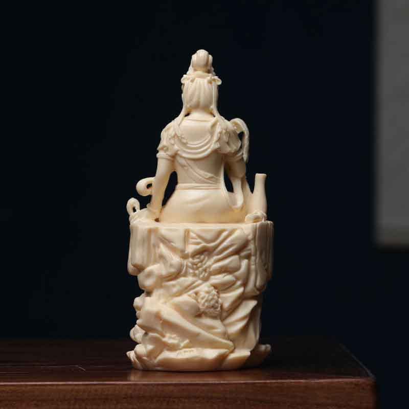 Ivory nut Nanhai Guanyin Bodhisattva statue - URANBATO