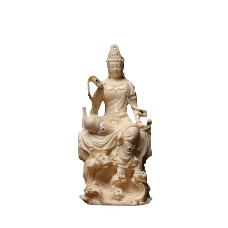 Ivory nut Nanhai Guanyin Bodhisattva statue - URANBATO