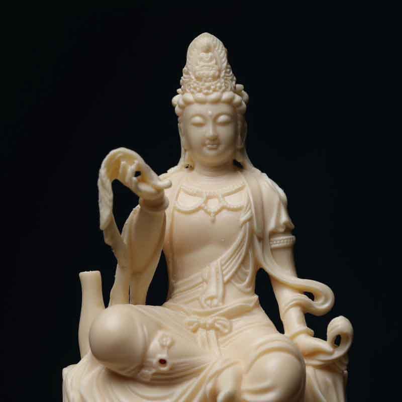 Ivory nut Nanhai Guanyin Bodhisattva statue - URANBATO