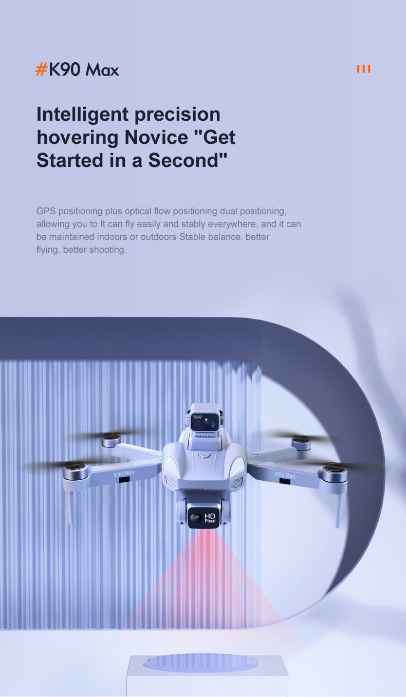 K90 Max Omnidirectional Drone,360° Lidar Navigation,4K ESC Dual - Camera 28min Flight,Brushless Wind Resistance,GPS+Optical Flow Positioning - URANBATO