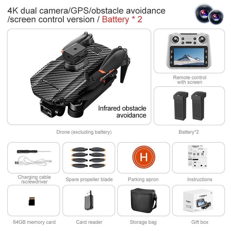 K919MAX Professional Drone,4K 3 - Axis Gimbal,360° Laser Avoidance 30min Flight,5G 3000m Transmission,Foldable Portable Design - URANBATO