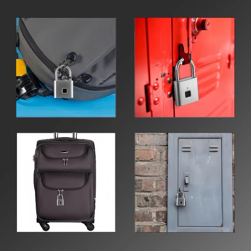 Keyless waterproof and rust - proof smart fingerprint padlock, outdoor electronic padlock head, cabinet door anti - theft password lock - URANBATO