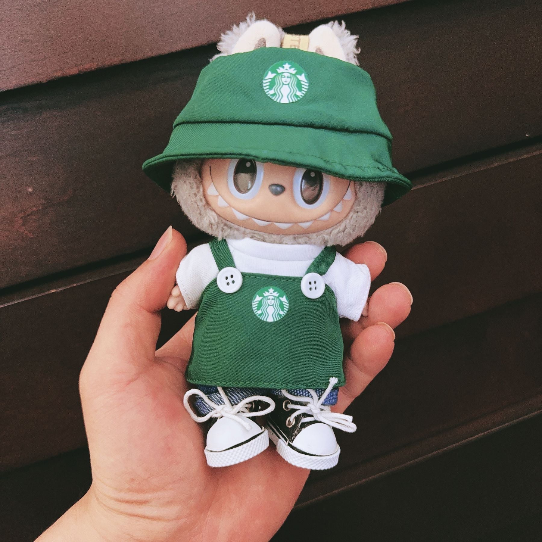 【Labubu doll clothes】Labubu new clothes Starbucks work clothes five - piece set - URANBATO