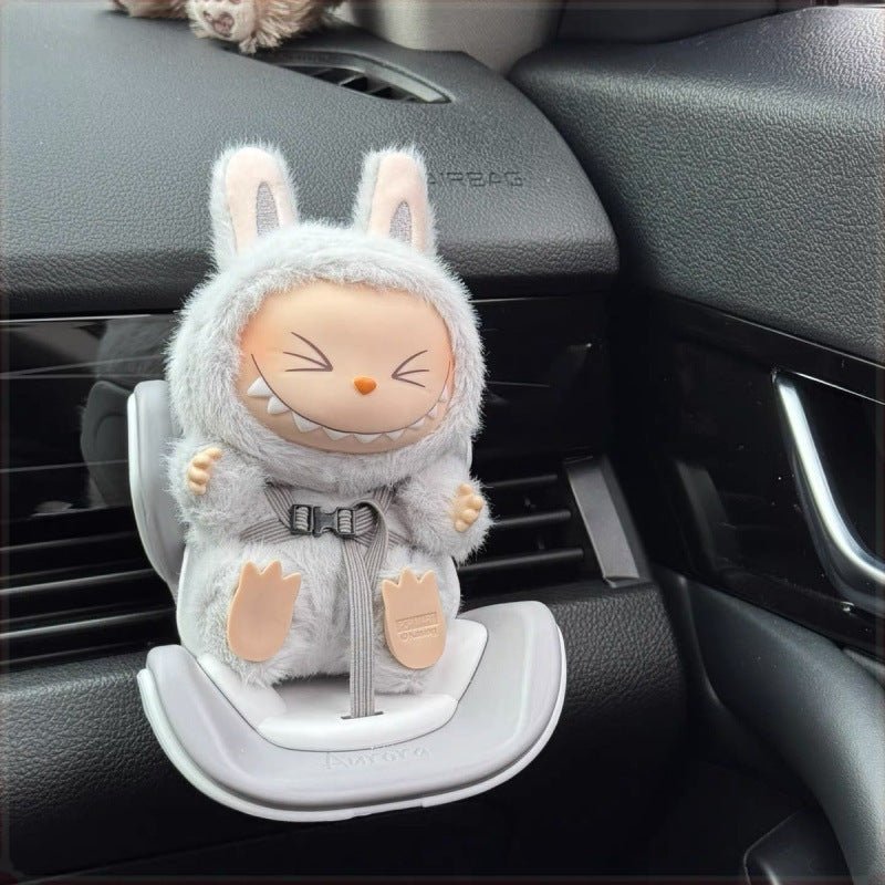 【Labubu doll safety seat】 Labubu doll safety seat air conditioning outlet aromatherapy cute car ornaments - URANBATO