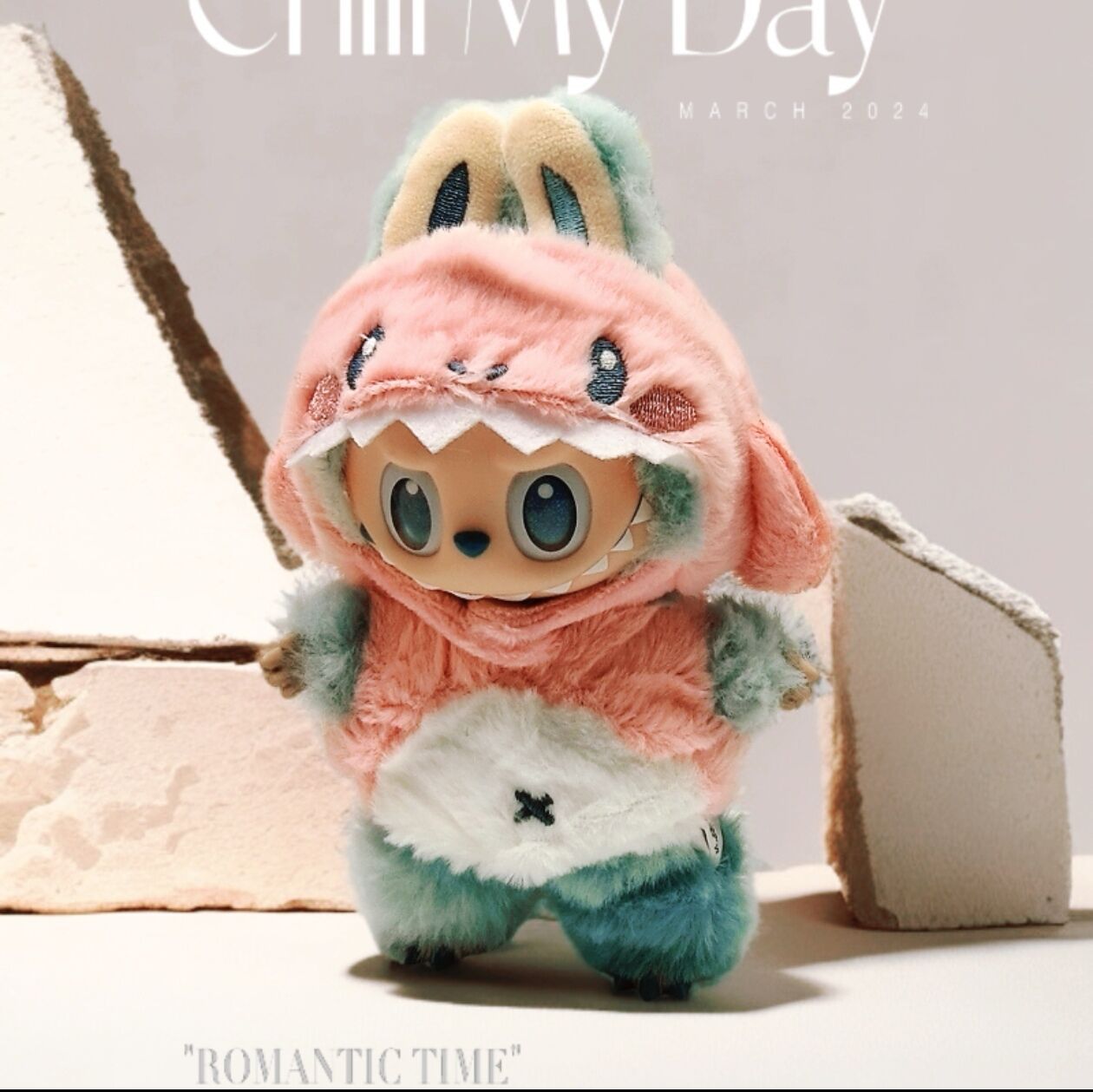 [Labubu Dress Up] 17cm 1st, 2nd and 3rd generation baby clothes labubu cotton doll plush dinosaur plush shark - URANBATO